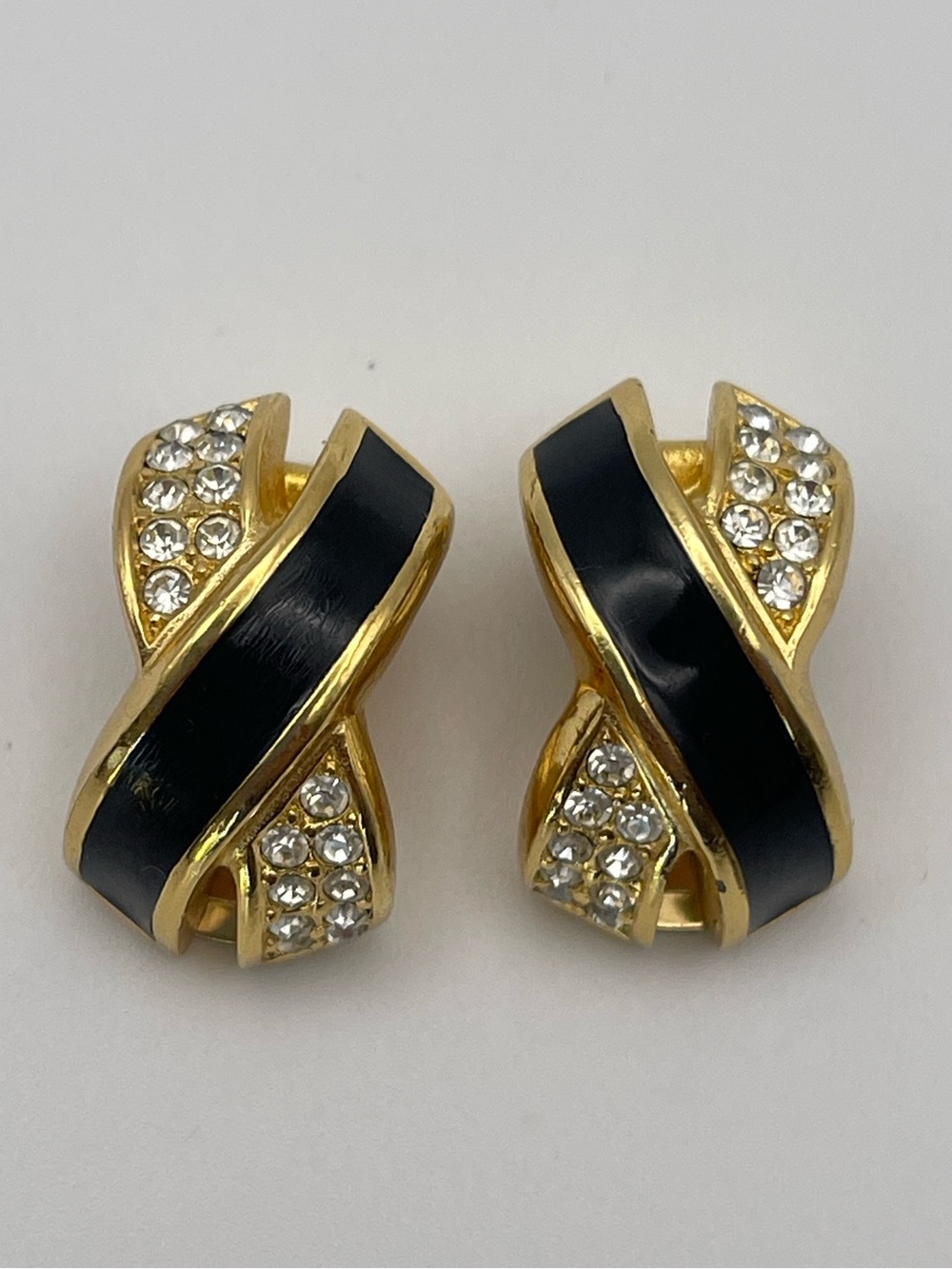 Christian Dior Clip On Earrings Vintage Gold Tone Quiet Luxury Old Money